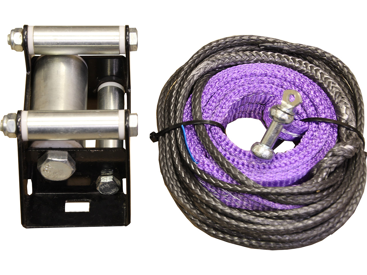 Plow lift strap kit: for a winch