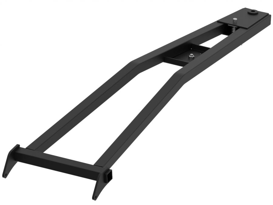 Extended push tube for tracks fitted ATV Rotary Broom use