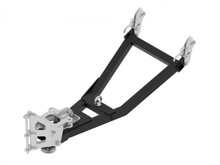 V-plow front-mount push tubes for tracks fitted ATV ( narrow mount )