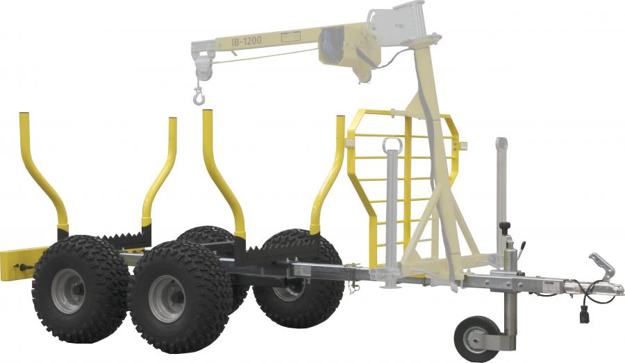 Timber trailer IB 1200 R1a with road use homologation