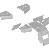 Skid plate set (aluminium) Yamaha Wolverine 700 2017