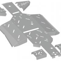 Skid plate full set (aluminium) Linhai M550L EPS