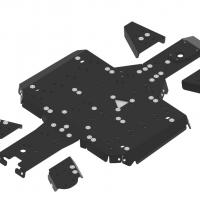 Skid plate full set (HDPE plastic) CFMOTO CFORCE 625 Touring (-2022) CFORCE 600 Touring (2020-2022)