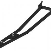 Extended push tube for tracks fitted ATV Rotary Broom use