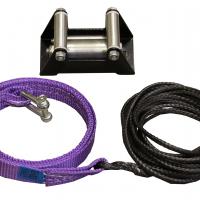 Plow lift strap kit for a winch