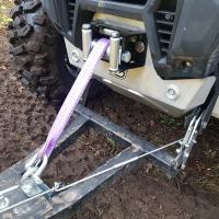 Plow lift strap kit for a winch