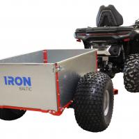 Tiltable cargo box for log hauler