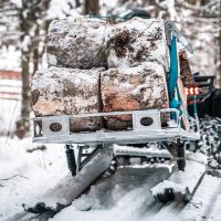 Ski sled (platform trailer on skis)