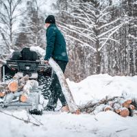 Timber sled (timber trailer on skis)