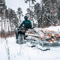Timber sled (timber trailer on skis)