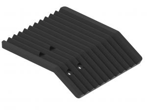 Plastic groomer blade right for ski track maker
